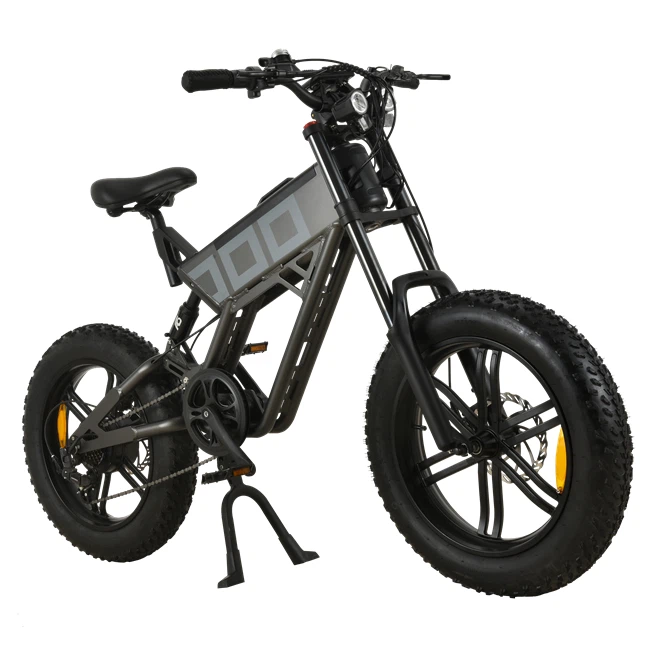 Black Off Road Big Wheel Electric Bike